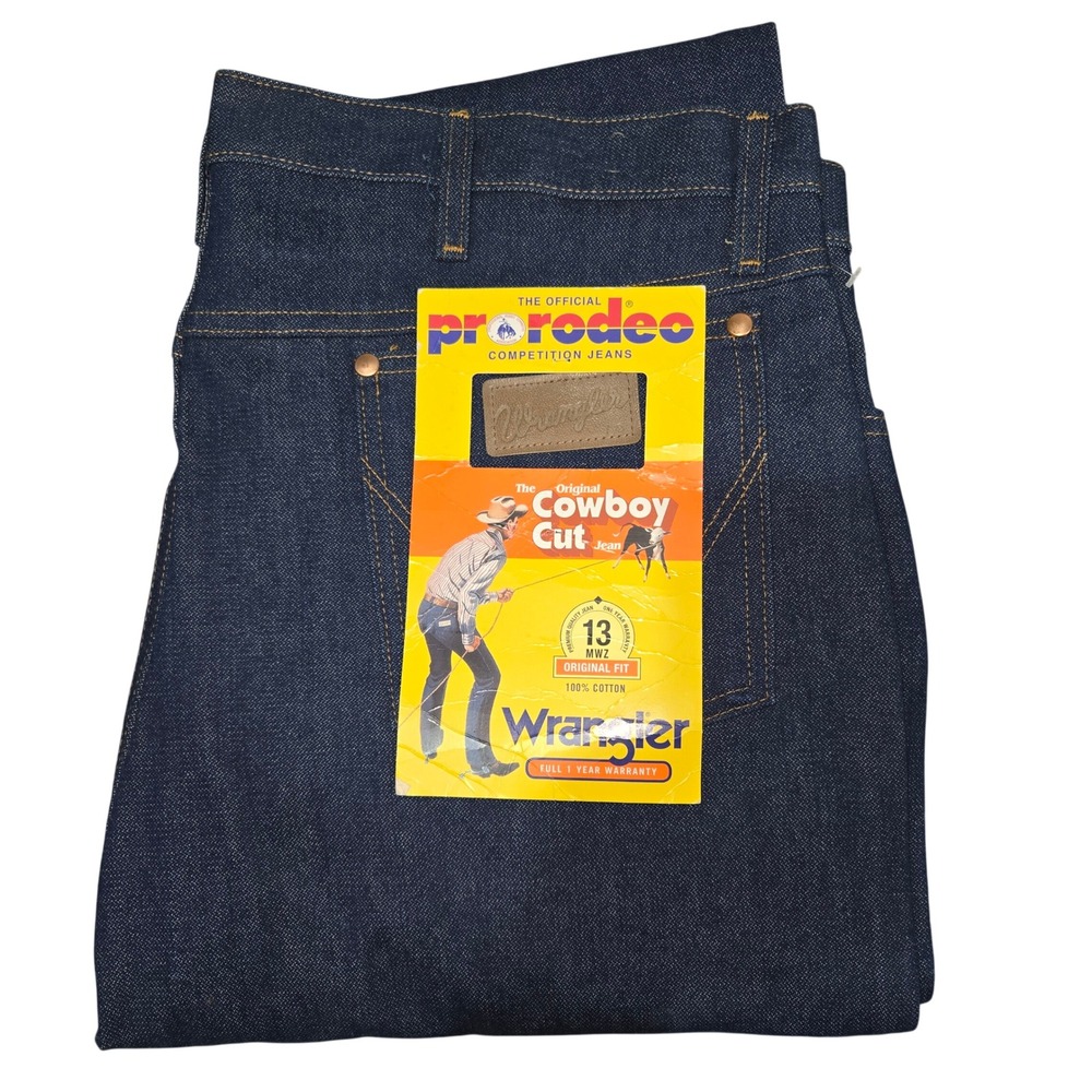 VTG Wrangler Pro Rodeo Cowboy Cut 13MWZ Jeans Mens 40x30 Deadstock 90s